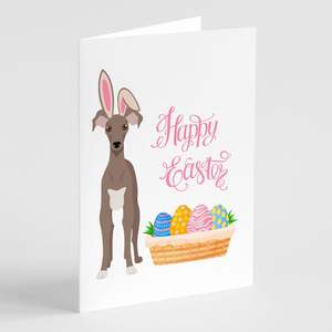 Whimsical Italian Greyhound <b>Easter</b> Greeting <b>Cards</b> <b>Pack</b> 8 Blank Note <b>Cards</b> Envelopes A7 Size 5x7 for Personal Use Holiday Cheer - Product Image 1