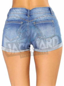 Shorts décontractés pour femmes, couleurs unies, avec cordon de serrage, shorts en jean taille haute, meilleures ventes - Product Image 2