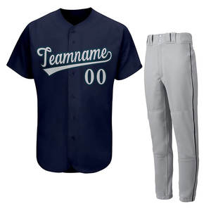 ชุดยูนิฟอร์มเบสบอลแบบปรับแต่งได้ ระบายอากาศ แห้งเร็ว ไซส์ใหญ่ ผ้าโพลีเอสเตอร์/คอตตอน ชุดกีฬา ราคาขายส่ง - Product Image 1