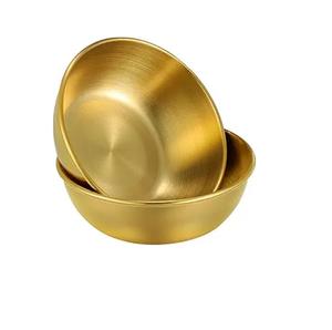 Ensemble de 2 bols décoratifs dorés pour la décoration de la maison, porte-clés en acier inoxydable, grand bol à clés pour table d'entrée - Product Image 1