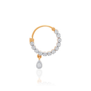 Anillo de Nariz con Diamante Natural de 0.30 Quilates, Color E-F, Corte Brillante Redondo, Claridad VVS-VS, Certificado, Extraído de la Tierra, Joyería Fina - Product Image 2