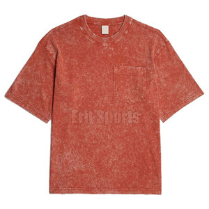 T-shirt Premium pour Homme Style Streetwear Délavé à l'Acide, 100% Coton Respirant, Écologique, Coupe Confortable pour Usage Quotidien Décontracté - Product Image 3