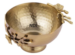Unique Design Modern Luxury Eco-Friendly Dinner Table Decor Accessories Gold Plated Fruit Server Customized Brass <b>Metal</b> <b>Bowl</b> - Product Image 6