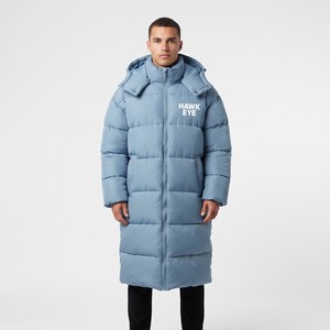Veste d'hiver longue à capuche pour homme, coupe-vent, chaude, rembourrée, pour l'extérieur, couleur unie - Product Image 1