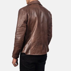 Econex Sports Men's <b>Slim</b> <b>Fit</b> PU Leather Bomber <b>Jacket</b> Breathable Turn-down Collar Zipper Closure Solid Color Casual Winter - Product Image 5