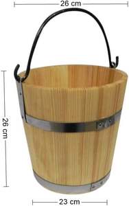 ถังไม้สไตล์ชนบทพร้อมหูจับโลหะ ใช้เก็บของได้หลากหลาย ตกแต่งบ้าน - Product Image 2
