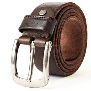 Cinturón informal de cuero de vaca para hombre, hebilla ajustable de níquel sin óxido, color marrón oscuro, calidad de exportación, alta calidad - Product Image 3