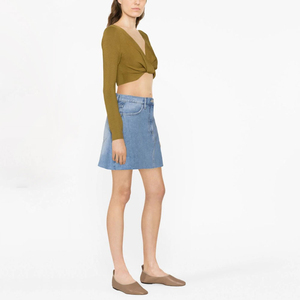 2026 Cheap Price Custom Logo Casual <b>Knee</b>-<b>Length</b> <b>Denim</b> <b>Skirts</b> for Women High Quality Cotton Breathable Comfortable - Product Image 6
