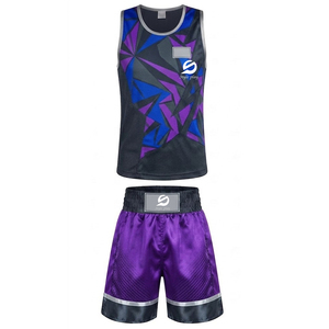 Uniforme de Boxeo de Alta Calidad, Diseño Personalizado, Último Modelo, Nuevo en Stock, MOQ Bajo, Ligero, Transpirable y de Secado Rápido - Product Image 2