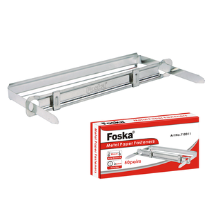 คลิปหนีบกระดาษโลหะคุณภาพดี Foska ขนาด 70 มม. 80 มม. สำหรับงานสำนักงาน - Product Image 1