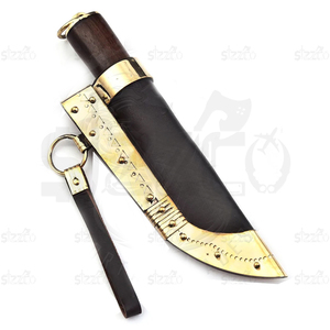 Cuchillo Puukko Hecho a Mano Personalizado |   Cuchillo de Supervivencia Nórdico de Hoja Fija de Acero de Damasco |   Cuchillo de Caza y Camping con Funda de Cuero - Product Image 4