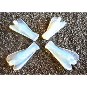 Opalite 2 pouces anges faits à la main sculptures artisanat en cristal naturel roches Reiki minéraux Feng Shui Agate pierres précieuses Figurines fée - Product Image 2