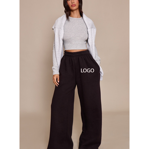 Pantalon de jogging surdimensionné personnalisé pour femme, style streetwear, coupe large, en coton épais, infroissable, décontracté - Product Image 5