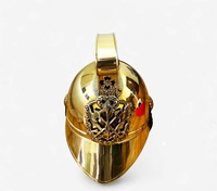 Casque de pompier vintage en laiton CHk, fait main, poli or, décoration d'intérieur, logo personnalisé Calvin, Diwali, Fête des Mères, Noël, Nouveauté