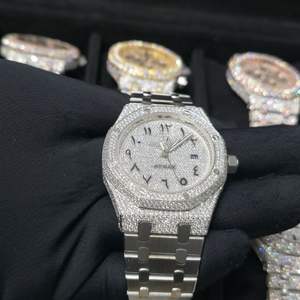 Luxury <b>Diamond</b> Hip Hop Automatic Movement Luxury <b>Watches</b> VVS1 Bussdown Moissanite <b>Watch</b> Iced Out for Men with Box - Product Image 3