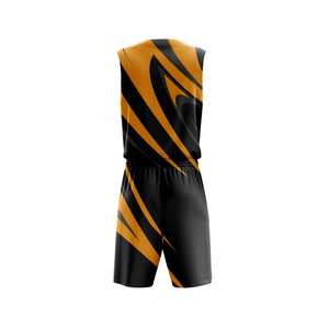 Ensemble d'uniformes de basketball personnalisés, impression sur mesure, kit d'équipe sans manches, fabricant OEM, ensemble maillot et short de basketball par sublimation personnalisée - Product Image 4