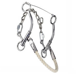 Bridon Hackamore pour chevaux de Jim Warner, en acier inoxydable poli, embout lisse, équipement équestre western de qualité supérieure - Product Image 3
