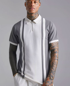 100% coton blanc Golf Polo t-shirts brodé Logo uni à manches longues décontracté coton polos pour hommes - Product Image 2