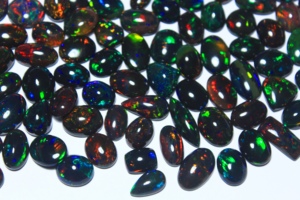 Natural Black Opal Cabochon Smooth Loose <b>Stone</b> Multi <b>Fire</b> Gemstone with Color Play for Jewelry Making - Product Image 2