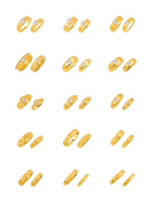 Anillos de Oro Sólido de 22K |   Anillos de Oro con Sello 916 de Diseño Tradicional y Moderno para Uso Diario, Regalos, Bodas, Cumpleaños y Aniversarios - Product Image 5