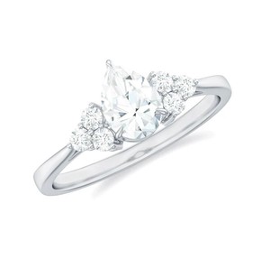 แหวนหมั้นเพชรโมอิสซาไนต์ทรงลูกแพร์ เงินแท้ 925 ดีไซน์เรขาคณิต หรูหรา สำหรับงานแต่งงาน ของขวัญวันครบรอบ - Product Image 2