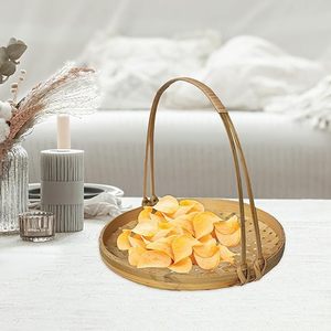 Cestas de ratán elegantes Tradebyd Almacenamiento natural hecho a mano para decoración del hogar de lujo - Product Image 1
