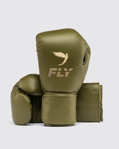 Guantes de Boxeo Fly de Piel Auténtica Verde Oliva, Último Modelo, Precio Económico, Guantes de Entrenamiento y Sparring para Unisex CP-BG-86 - Product Image 1