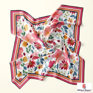 Premium Printed Short <b>Scarf</b> Fabric Custom OEM ODM White Label Textile Manufacturer Wholesale Fashion Fabric Products Export - Product Image 2