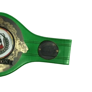 NOUVELLE Ceinture de champion personnalisée avec sangle verte et écusson de lion or et blanc – Qualité supérieure pour le titre de lutte - Product Image 4
