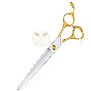 Tijeras de Peluquería Profesional de 7.5 Pulgadas para Perros, para Peluqueros Diestros, Acero Inoxidable Japonés 440C (7.5 Pulgadas Curvadas Doradas) - Product Image 6