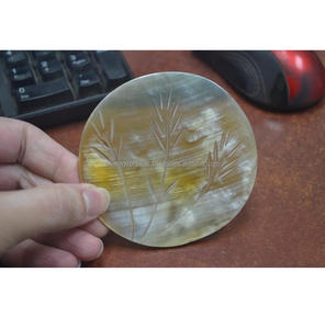 Ensemble de sous-verres en corne de buffle de luxe, sous-verres naturels faits à la main pour les boissons - Product Image 4