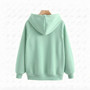 Sudadera con Capucha Personalizada Verde Menta, Transpirable, de Secado Rápido, Manga Larga, Unisex, de Poliéster/Algodón para Invierno - Product Image 2