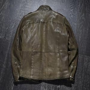 Chaqueta de Cuero Genuino Estilo Nuevo, Chaqueta de Cuero de Vaca 100% Real, Chaqueta de Motero Ajustada a la Moda - Product Image 3
