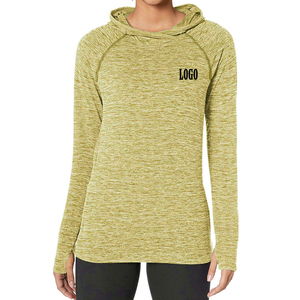 Sudadera con Capucha para Mujer, Manga Larga, Color Sólido, Transpirable, Tejida en Poliéster, con Logotipo Frontal, para Otoño - Product Image 1