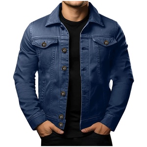 Manteau vintage bleu délavé pour hommes personnalisé Streetwear veste en jean impression Offre Spéciale veste en jean pour hommes - Product Image 4