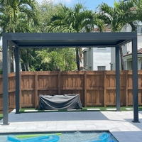 Auvent en aluminium, pergola, gazebo extérieur imperméable, idées de toiture, 3x3, 3x4, 4x3, 4x4, 4x5, 4x6, 6x3, 6x4, 6x5, 6x6m, abri de voiture en aluminium