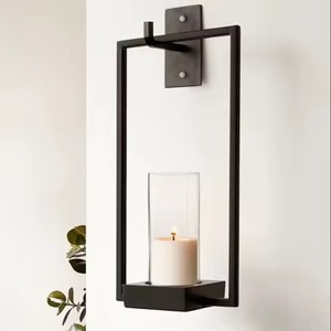 Portavelas de Pared Artístico de Hierro, Soporte de Velas Montado en la Pared, Decoración Elegante para el Hogar, Adorno para Sala de Estar - Product Image 4