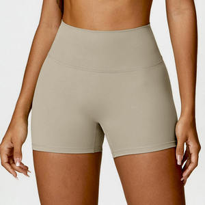 Shorts de sport sans couture pour femmes, taille haute, à compression, pour l'entraînement en extérieur, le yoga et le fitness, avec effet push-up fessier - Product Image 1