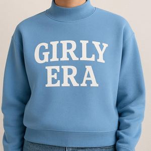 Sweat-shirt Clean Street à col montant, coupe oversize, en molleton de coton, chaud pour l'hiver, style streetwear décontracté et minimaliste - Product Image 1