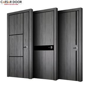 Porte double moderne en bois massif, insonorisée, finition naturelle, pour usage intérieur/extérieur, idéale pour villas et hôtels (vente en gros) - Product Image 1