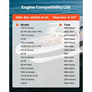 Hélice de aluminio mejorada de 15 estrías para motores fueraborda Yamaha de 50-130 HP, para caja de engranajes de 4 1/4 pulgadas, hélices marinas 3B - Product Image 4