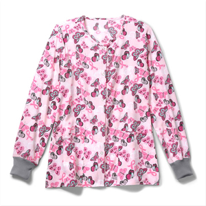 Chaquetas de Trabajo Estampadas para Mujer, Alta Calidad, Logotipo Personalizado OEM, Chaquetas de Enfermera para Hospital Dental, Uniformes para Salón de Belleza Médica - Product Image 2