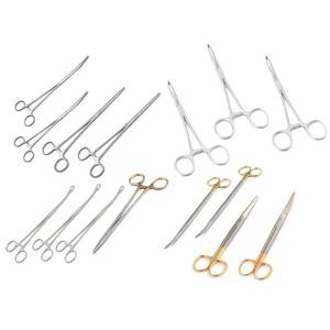 set of 21 pcs veterinary hemostat forceps and scissors stainless steel surgical instrument kit reusable <b>tools</b> - Product Image 3