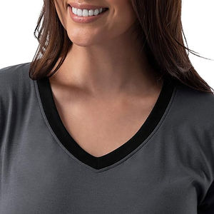 Ensemble de pyjama en satin tissé pour femmes grandes tailles, vêtements de nuit d'été respirants en coton, t-shirt et shorts, design à motifs tendance - Product Image 4