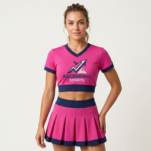 Fabricante Profesional de Uniformes de Porristas Personalizados de Alta Calidad en Poliéster Estampado con Logos Bordados, MOQ Bajo - Product Image 1