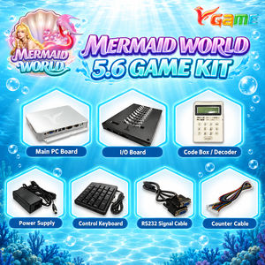 Kit de jeu VGAME Mermaid World 5.6 avec thème sirène 3D et jeu de pierre, papier, ciseaux pour projets d'arcade - Product Image 3