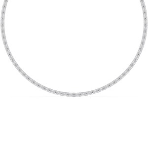 Collier tennis remarquable en diamants de laboratoire taille émeraude 38,00 CTW en or rose 9 carats, 18 pouces - Product Image 4