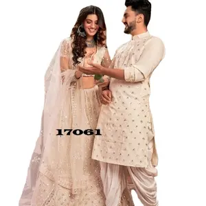 Kurta and Lehenga For Twining Couple This Season For Men and Women Festive Wear Combo Ethnic Wear Collection For Diwali Season
