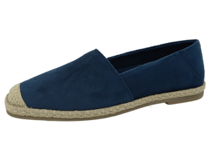 Mocassins en toile bleu marine à bout carré, légers, respirants, avec semelle intermédiaire en EVA, style espadrille, pour toutes les saisons - Product Image 4
