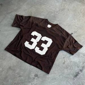 ผู้ผลิตเสื้อยืดทรงครอปแบบหนา เสื้อยืดทรงครอปแบบไหล่ตก พิมพ์ลายสกรีน สำหรับผู้ชาย - Product Image 2